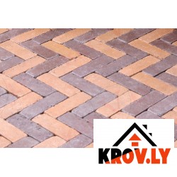 Тротуарная плитка Золотой Мандарин Кирпич Барселона Антик 186х60х40 мм